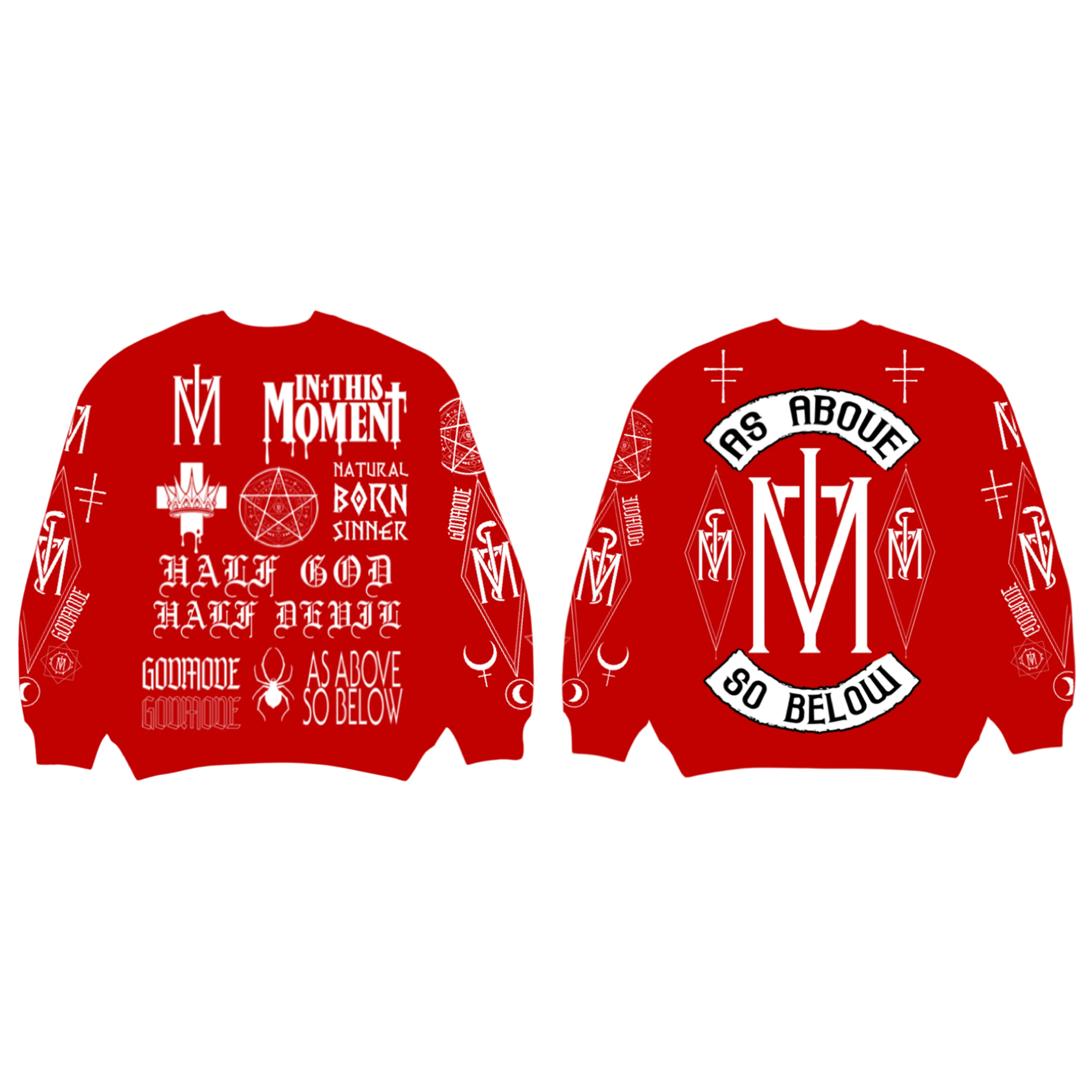 As Above Red Crewneck Sweater - Image 5